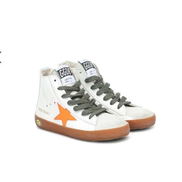 Golden Goose Other - Golden Goose GGDB Kids Francy Hi Top Sneakers with Zipper